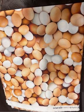 Michael Miller Fabrics Egg Print Cotton 1/2 yard sew quilter farmhouse chickens